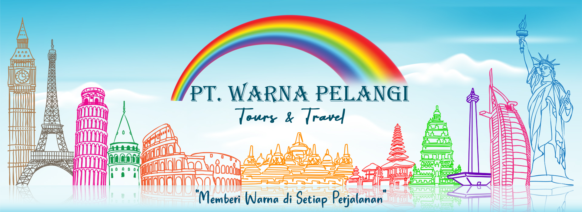 Profile warna pelangi travel